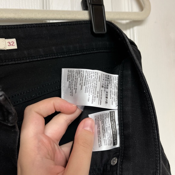 Levi’s Black Stretch Denim Classic Mid-Rise Skinny Jeans - Picture 6 of 8